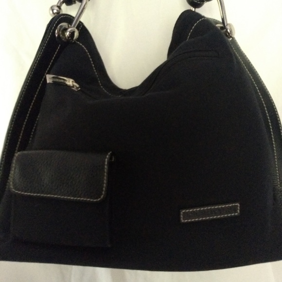 Small BCBG canvas tote. Base 13” x 5” - Picture 2 of 6